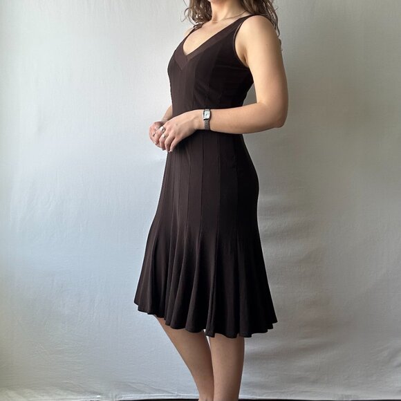 Vintage Brown Maxi Dress - Picture 2 of 4